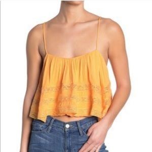 NWT Free People Home Again Tie Back Cropped Cami